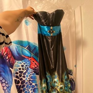 Worn once peacock dress.